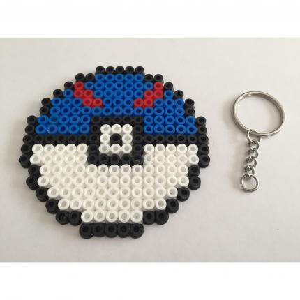 POKEBALL SUPER BALL POKEMON NINTENDO PORTE CLE PERLE A REPASSER HAMA DECORATION