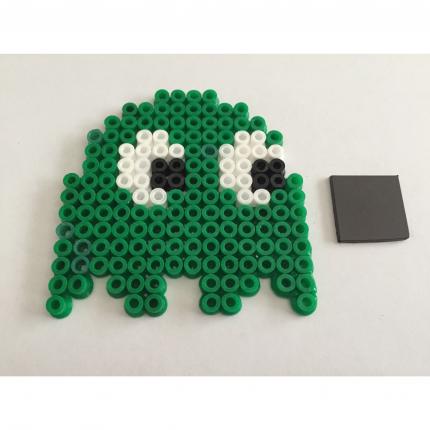 FANTOME MONSTRE VERT AIMANT PAC-MAN NAMCO PERLE A REPASSER HAMA DECORATION