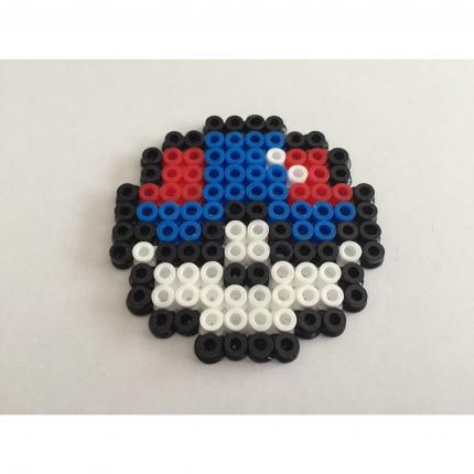 POKEBALL SUPER BALL POKEMON PERLE A REPASSER HAMA DECORATION PIXEL ART