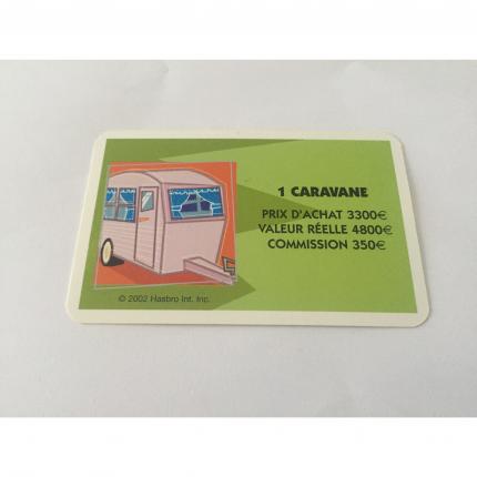 CARTE ACQUISITION 1 CARAVANE PIÈCE DÉTACHÉE LA BONNE PAYE NOUVELLE EDITION HASBRO