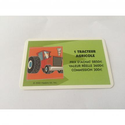 CARTE ACQUISITION 1 TRACTEUR AGRICOLE PIÈCE DÉTACHÉE LA BONNE PAYE NOUVELLE EDITION HASBRO