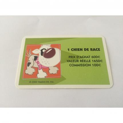 CARTE ACQUISITION 1 CHIEN DE RACE PIÈCE DÉTACHÉE LA BONNE PAYE NOUVELLE EDITION HASBRO