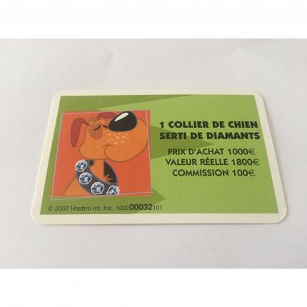 CARTE ACQUISITION 1 COLLIER DE CHIEN PIÈCE DÉTACHÉE LA BONNE PAYE NOUVELLE EDITION HASBRO