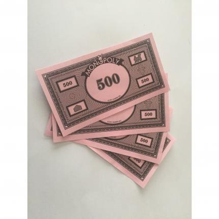 LOT X4 BILLET DE 500 MONOPOLY 2001 FRANCAIS NEERLANDAIS PIECE DETACHEE