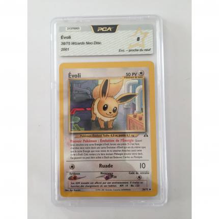 38/75 - Carte pokémon Evoli 38/75 peu com neo discovery certifié PCA 8 proche du neuf