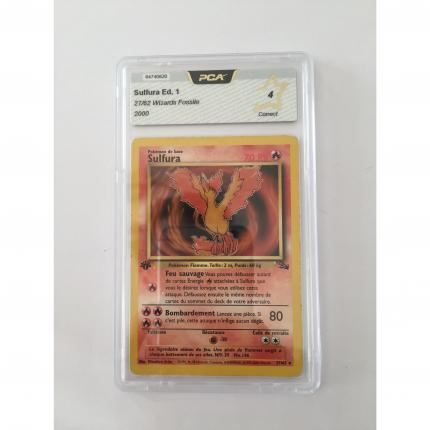 Carte pokémon Sulfura 27/62 fossile rare 1 ère édition wizard PCA 4 Correct