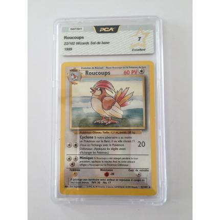 Carte pokémon Roucoups 22/102 rare set de base wizards 1995 PCA 7 Excellent