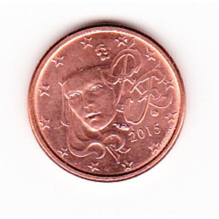 Pièce de monnaie 1 cent centime euro France 2015