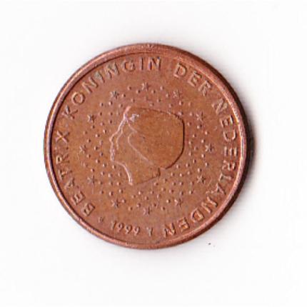 Pièce de monnaie 1 cent centime euro Pays Bas 1999