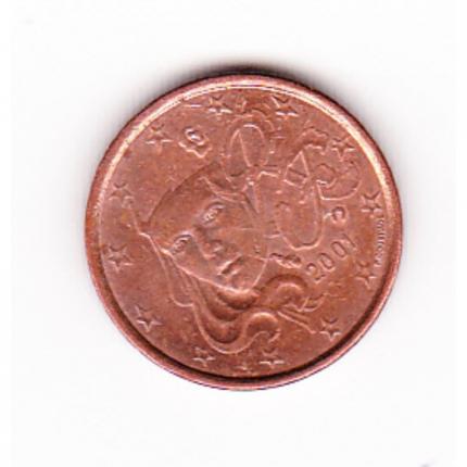 Pièce de monnaie 1 cent centime euro France 2001