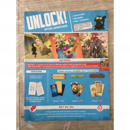 LIVRE NOTICE PIECE DETACHEE JEU DE SOCIETE UNLOCK MYTHIC ADVENTURES