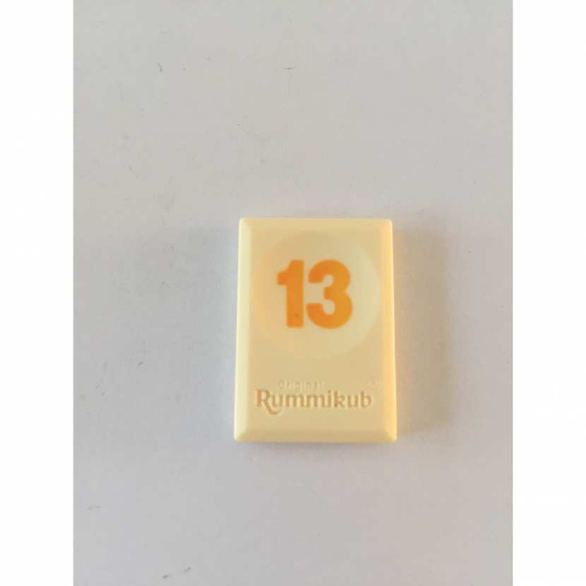 PION RUMMIKUB N° 13 JAUNE D'ORIGINE 4cm X 3cm 
