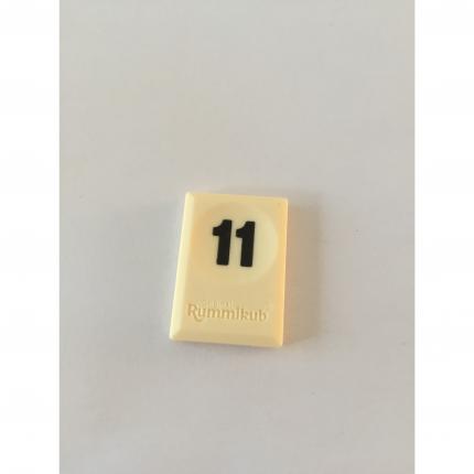 Tuile chiffre 11 onze noir pièce Rummikub Le rami des chiffres jeu de voyage