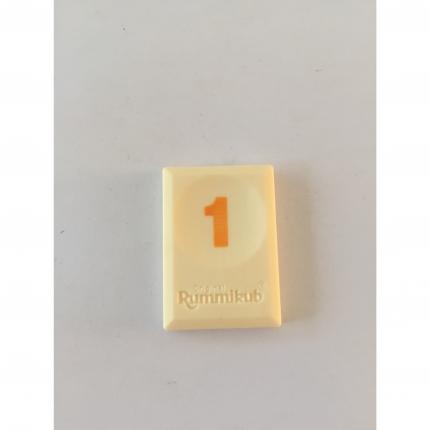 Tuile chiffre 1 un orange pièce Rummikub Le rami des chiffres jeu de voyage