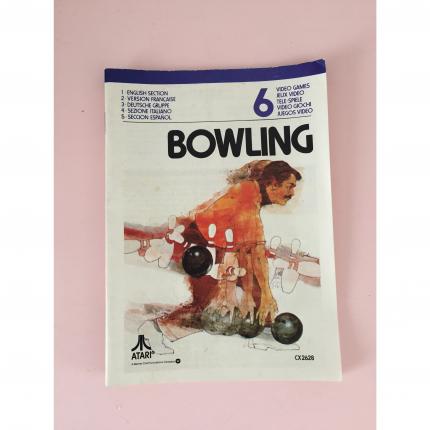 Notice seule du jeu Bowling console atari 2600 CX-2600 GP