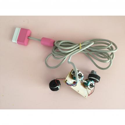 connectique vibreur manette Playstation sony avec joystick SCPH-10010 rose