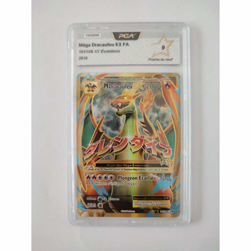 Carte pokémon Mega Dracaufeu EX 101/108 holo XY evolutions PCA 9 Neuf