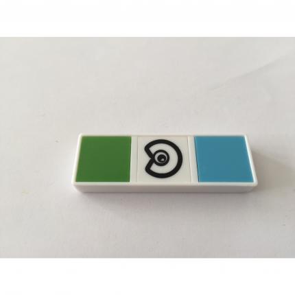 Domino vert caméléon bleu pièce détachée Chromino Deluxe les dominos couleur