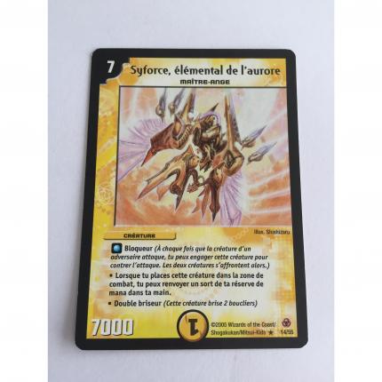 14/55 Carte Duel Masters Syforce élémental de l aurore rare 14/55 N2