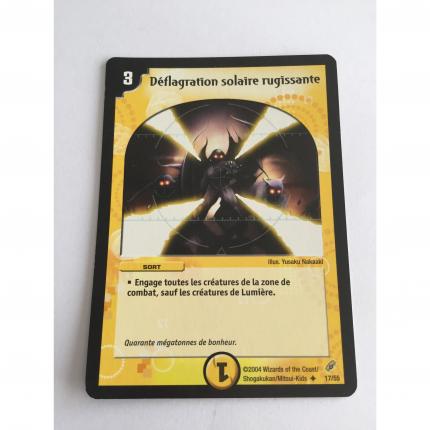 17/55 Carte Duel Masters Déflagration solaire rugissante peu commune 17/55