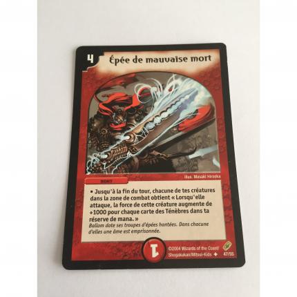 47/55 Carte Duel Masters Epée de mauvaise mort peu commune 47/55