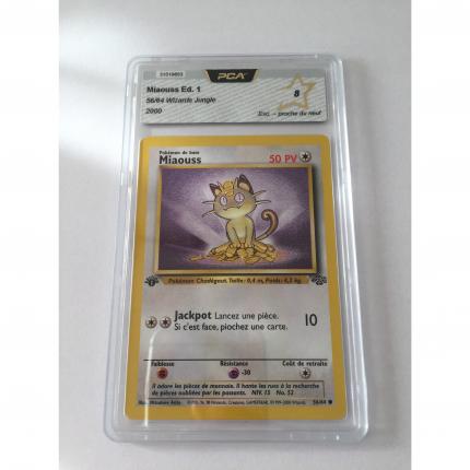 56/64 - Carte pokémon Miaouss jungle commune 56/64 1ère édition wizards PCA 8 proche du neuf