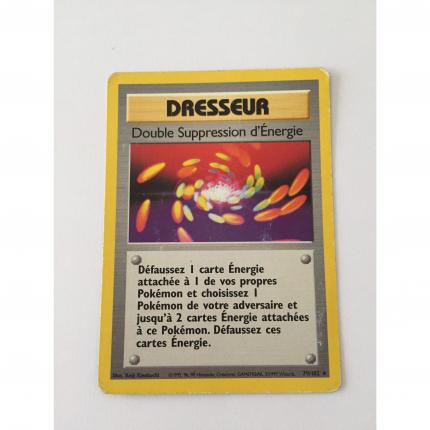 79/102 - Carte Pokémon double suppression d énergie 79/102 rare set de base état moyen