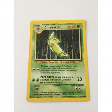 54/102 - Carte Pokémon Chrysacier 54/102 commune set de base wizards