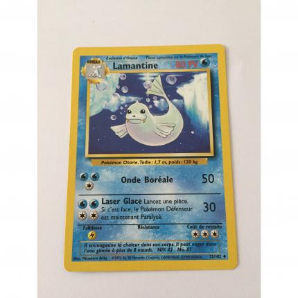 25/102 - Carte Pokémon lamantine 25/102 peu commune set de base wizards 1995