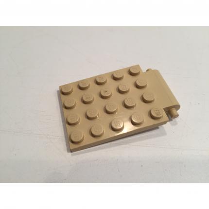 Plaque marron clair modifiée 4x5 avec charnière de trappe 30042 pièce détachée Lego #A8