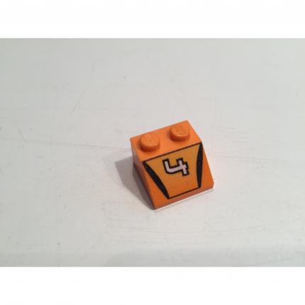Pente 45 2x2 avec motif  4  Hot Scorcher 3039pb025 pièce détachée Lego #A8