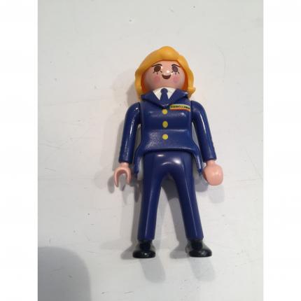 Personnage pilote femme 30141810 pièce détachée Playmobil 3185 Avion et équipage #A13