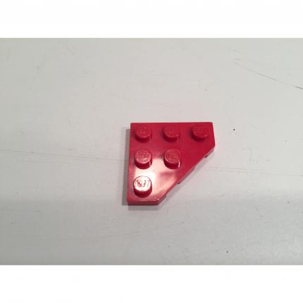 Plaque 3 x 3 Coin coupé rouge 2450 pièce détachée Lego #A14
