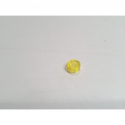 Tuile ronde 1x1 98138 jaune transparent pièce détachée Lego #A14