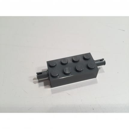 Brique modifié 2x4 avec épingles 6249 gris bleuté foncé pièce détachée Lego #A14
