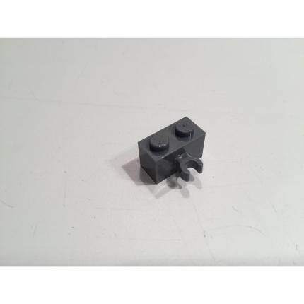 Brique 1x2 avec clip en O gris bleuâtre foncé 30237b pièce détachée Lego #A14