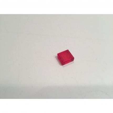 Tuile plate rouge transparente 1x1 avec rainure 3070b pièce détachée Lego #A14