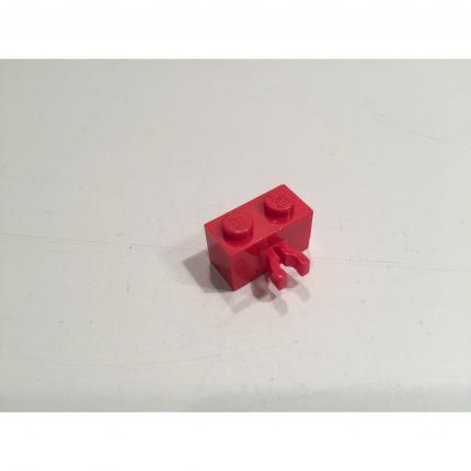 Brique rouge 1x2 avec pince 30237 pièce détachée Lego #A14