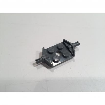 Plaque 2x2 support roues gris foncé 6157 pièce détachée Lego #A14