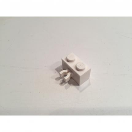Brique blanche 1x2 avec pince 30237 pièce détachée Lego #A14