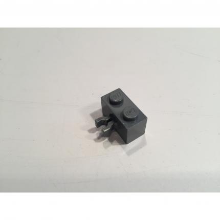 Brique gris bleuté foncé 1x2 avec pince 30237 pièce détachée Lego #A14