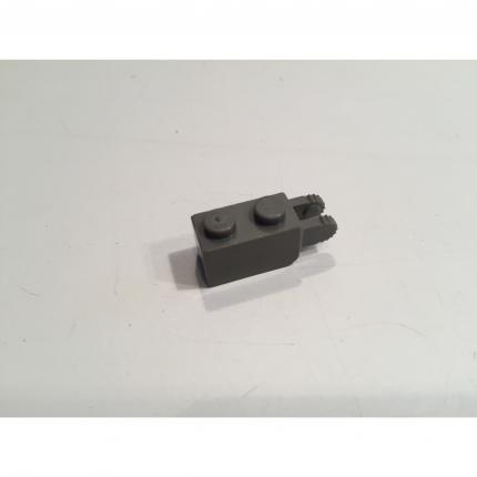 Charnière Brique 1x2 Verrouillage à 2 Doigts gris foncé 30365 pièce détachée Lego #A14
