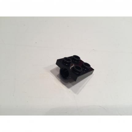 Plaque noir modifiée 2x2 avec trou d épingle 10247 pièce détachée Lego #A14
