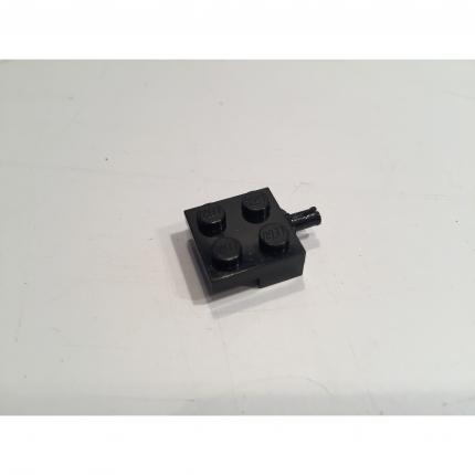 Plaque noir modifiée 2x2 avec support de roue 4488 pièce détachée Lego #A14