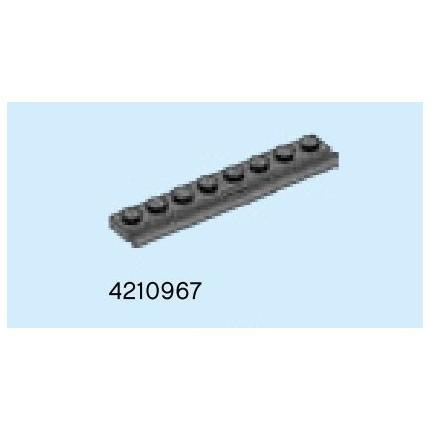 Plaque 1x8 avec rail de porte gris foncé 4210967 pièce détachée Lego