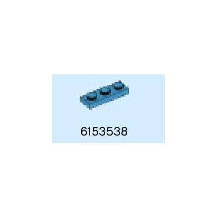 Plate 1x3 bleu azur 6153538 pièce détachée Lego
