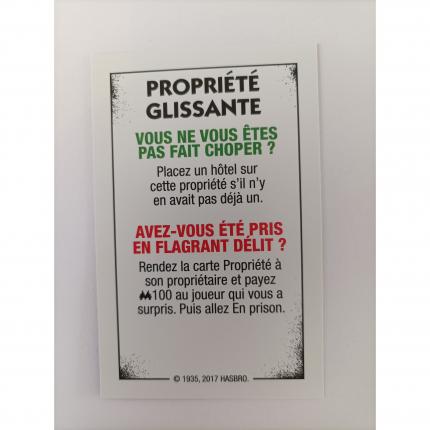 Carte propriété glissante pièce détachée Monopoly édition tricheurs Hasbro gaming #A28