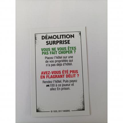 Carte démolition surprise pièce détachée Monopoly édition tricheurs Hasbro gaming #A28