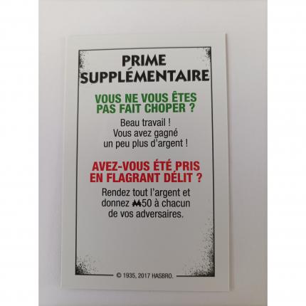 Carte prime supplémentaire pièce détachée Monopoly édition tricheurs Hasbro gaming #A28