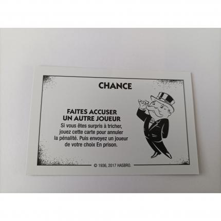 Carte chance faites accuser pièce détachée Monopoly édition tricheurs Hasbro gaming #A28